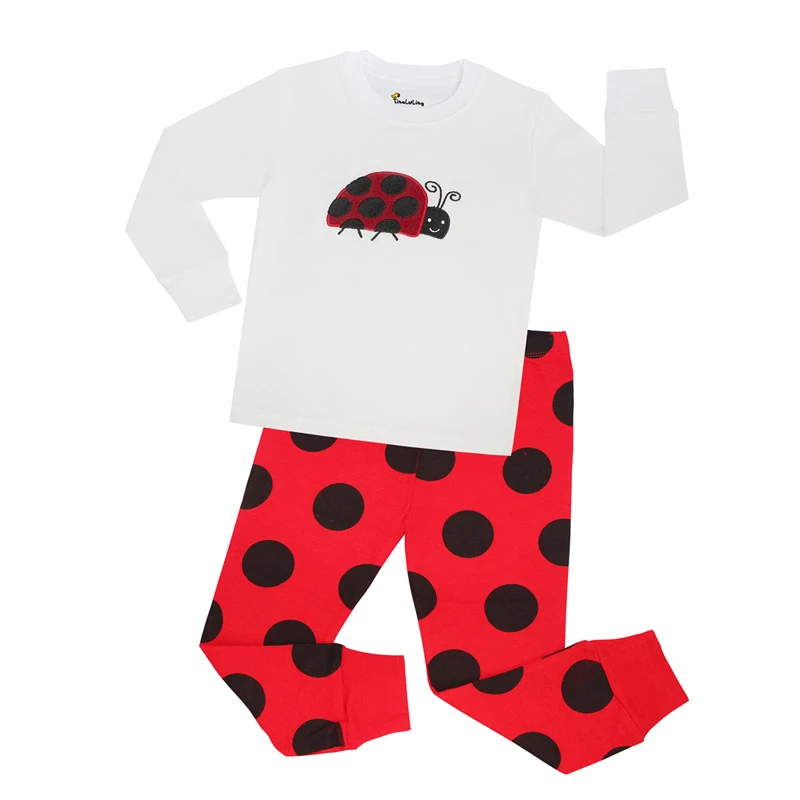 

Boys and Girls Ladybug Print Animal Cartoon Pajamas Children's Sleepwear Kids Christmas Pjs Korean Style Baby Pajama Sets