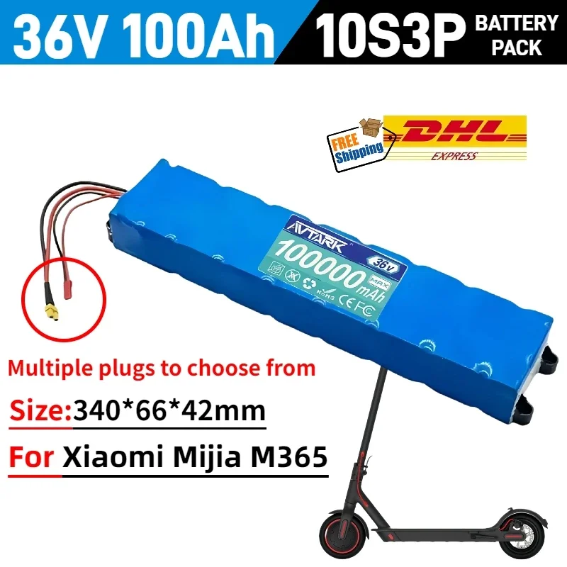 

Original 36V 100Ah Battery for Xiaomi M365 M356 Pro Special 36V 10s3p Battery Pack Li-ion Battery 100000mAh