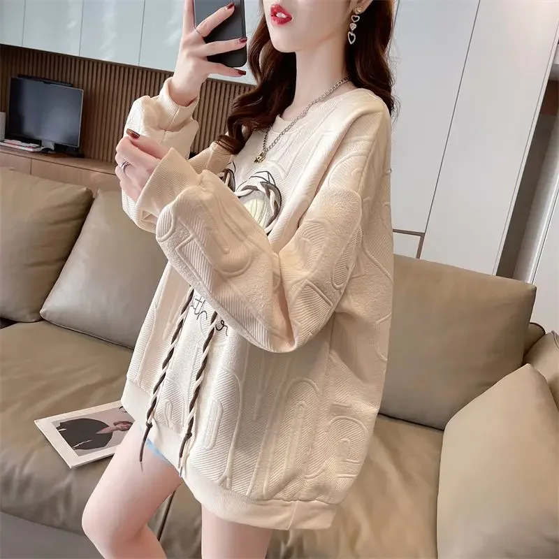 Sweat-shirt ample pour femmes, joli couleur, Streetwear japonais Y2k, nouveauté essentielle Emo, haut pull féminin, printemps et automne