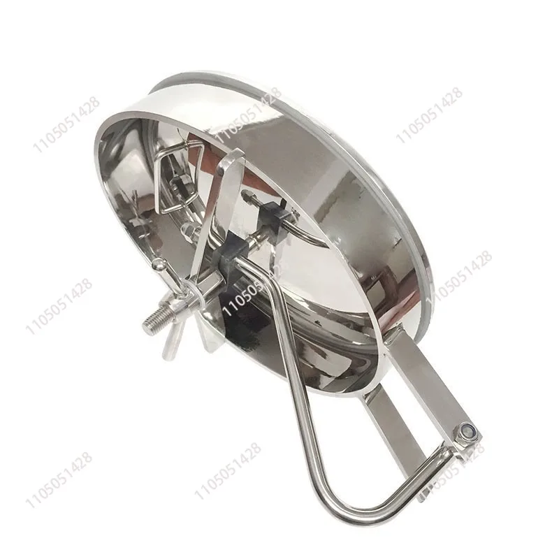 Cleaning and detection of stainless steel side-opening fermenter with sanitary inner-opening oval hole cover