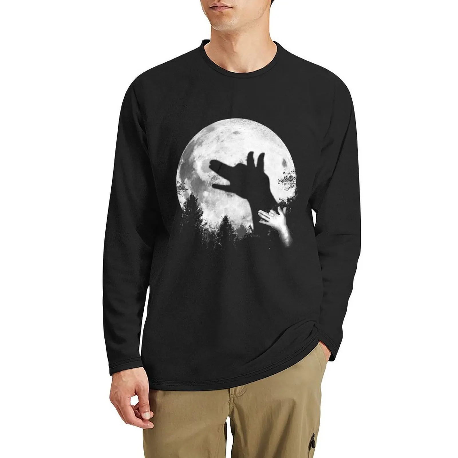 

Bark At The Moon! Long T-Shirt cute tops black t shirts plain t-shirt custom t shirt black t shirts for men