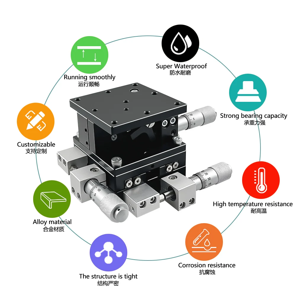 

Xyz Axis Fine-Tuning Platform Three-Axis Manual Sliding Table Adjustable Platform Ld80/Ld50/Ld125-Lm Optical Displacement Moving Platform