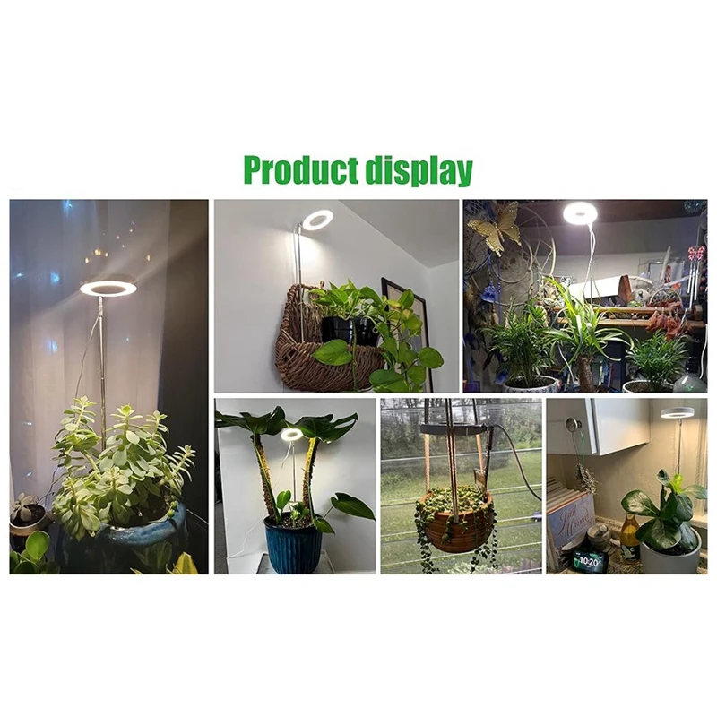 EYFL-Grow Light, luz LED de espectro para plantas de interior, luz de cultivo ajustable en altura para flores y crecimiento de plantas bonsái