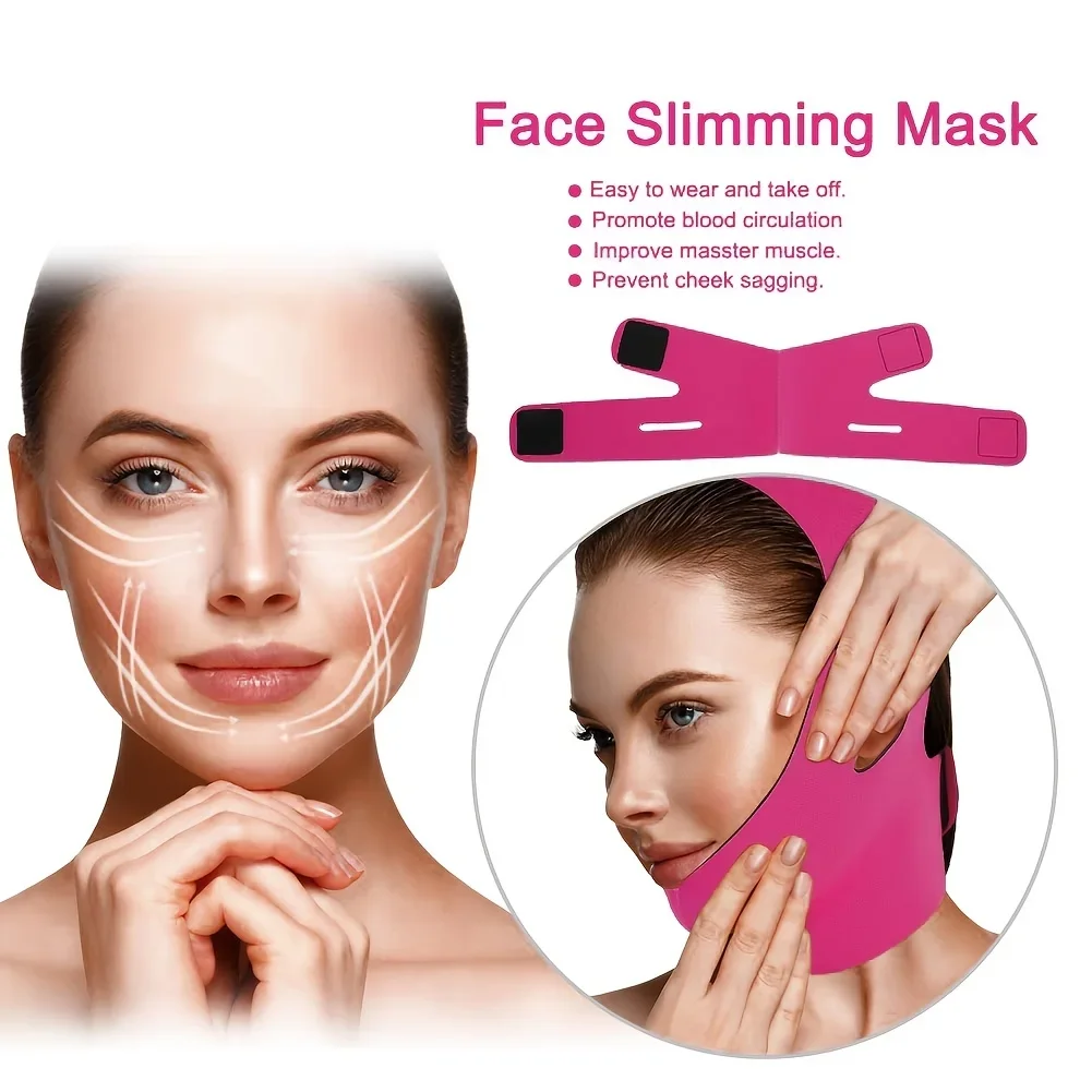 Elastic Face Slimming BANDAGE V Line Face Shaper ผู้หญิง Chin Cheek Lift UP เข็มขัดนวดหน้าสายคล้อง Face Skin Care เครื่องมือความงาม