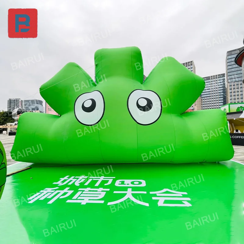 

New arrival inflatable grass square huge cartoon grass flower store music club theme event decoration