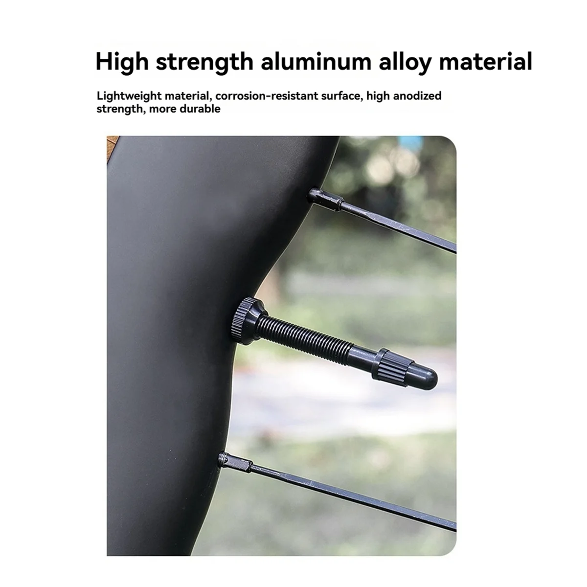 A71P 2pcs Bicycle Valve 40mm Mountain Road Bike Tubeless Tires Conversion Anodize Aluminum Alloy Sealant Accessories