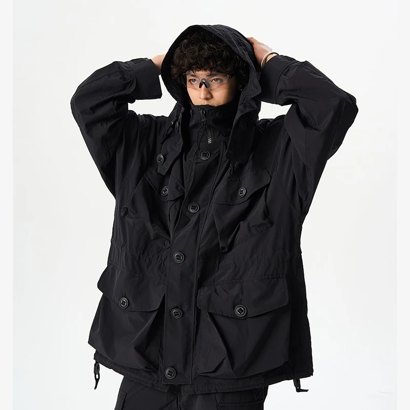 

N.HOOLYWOOD TEST HALF COAT Tooling Pocket Abnehmbare Mütze Windjacke
