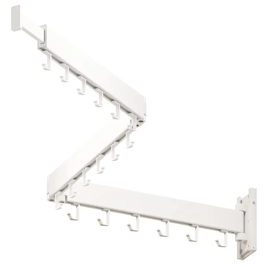 

Настенная сушилка для одежды, складная, выдвижная, с крючками, белая