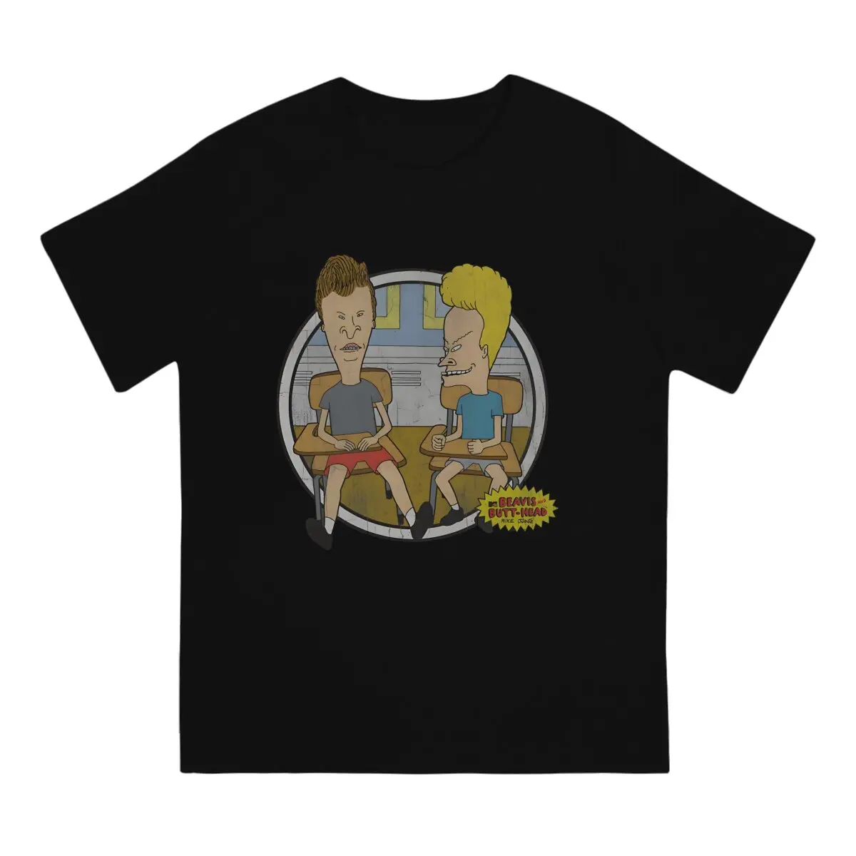 Beavis And Butthead Cartoon Movie Classroom Portrait Tshirt Graphic Men Vintage Grunge Summer Clothes Cotton Harajuku T Shirt