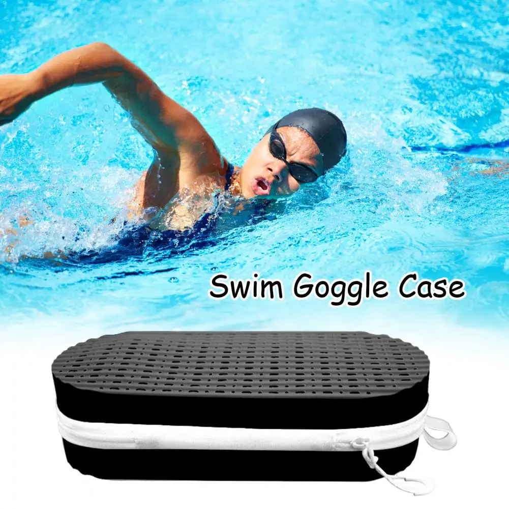 Swimming Goggles Box Double-sided Drainage Holes Packing Diving Glasses Shockproof Travel Swim Glasses Carrier Bag Storage Box