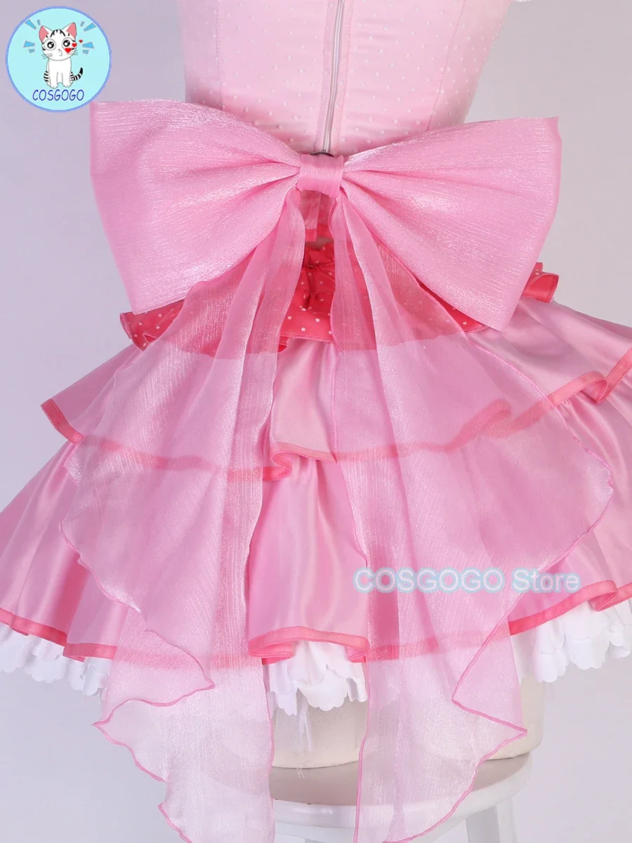 Anime Shugo Chara Hinamori Amu Cosplay Kostuum Lolita Vrouwen Jurk Mooie Roze Top Rok Hoed Handschoenen Amu Outfit Kleding Nieuwe