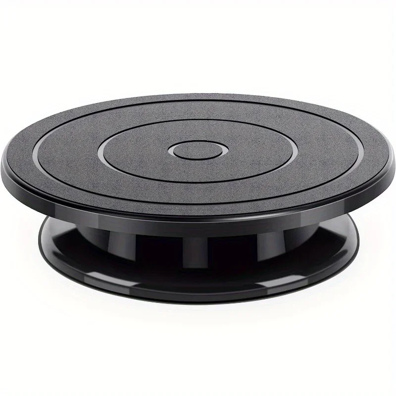 1pc Versatile Black Rotating Turntable for Art,DIY Projects-Lightweight Stand with Carving Wheel for Painting,Display
