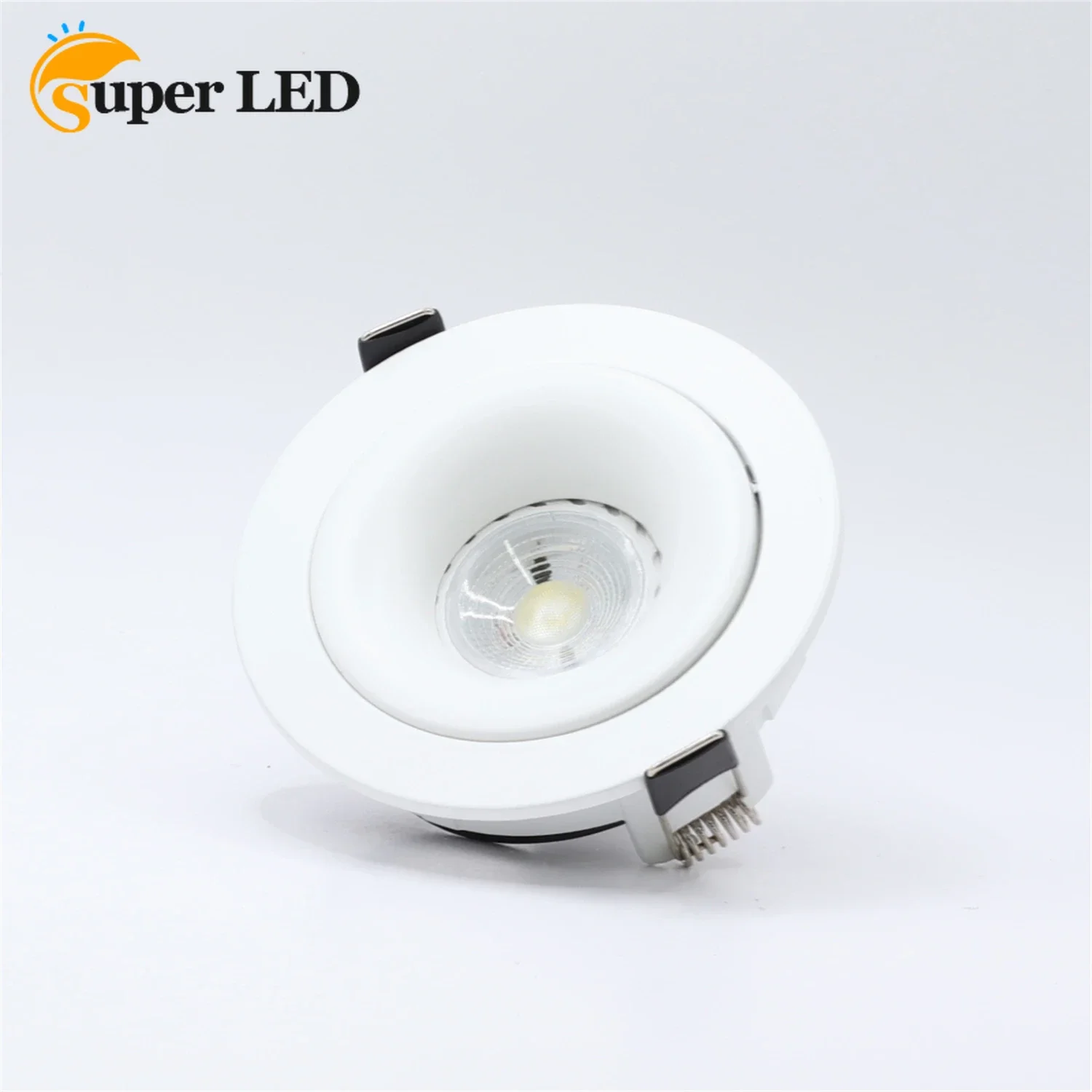 Bulat Led disesuaikan Downlight tersembunyi GU10 bohlam perlengkapan pemegang putih MR16 bingkai lampu Fitting