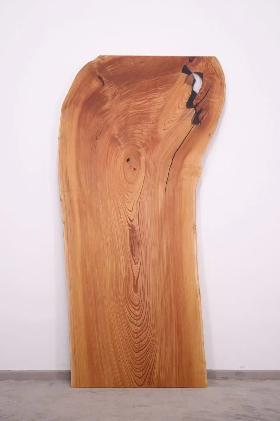 

Solid Zelkova Wood Slab Dining Table Live Edge Super Large Restaurant Wood Slab Coffee Table Modern Design Durable