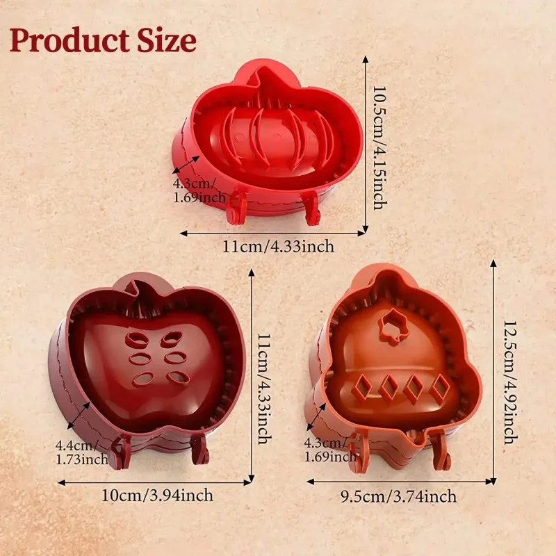 Fall Hand Pie Molds Set Mini Pie Mould Dough Press Mold Tools Christmas Halloween Baking Pie Molds Pumpkins Apples Hazelnuts