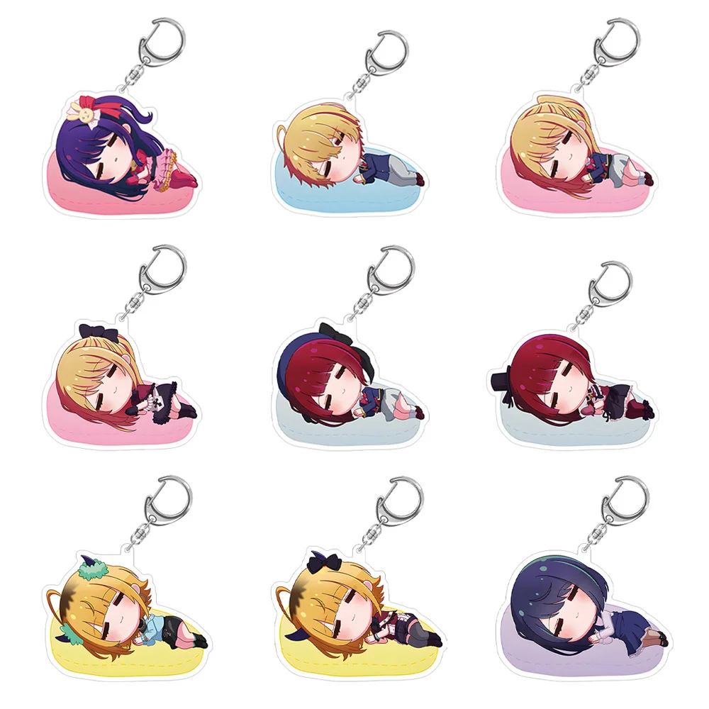 Oshi no Ko Ai Hoshino Aqua Hoshino Ruby Hoshino Akane Kurokawa Mem-Cho Chibi sleep Series llavero acrílico bolsa colgante regalo juguete