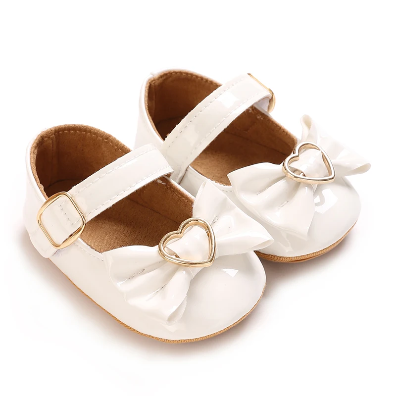 جديد حار مبيعات جديد طفل الفتيات أحذية Bowknot فستان الحفلات الأولى ووكر المضادة للانزلاق عدم الانزلاق المطاط وحيد الرضع فتاة سرير الأحذية