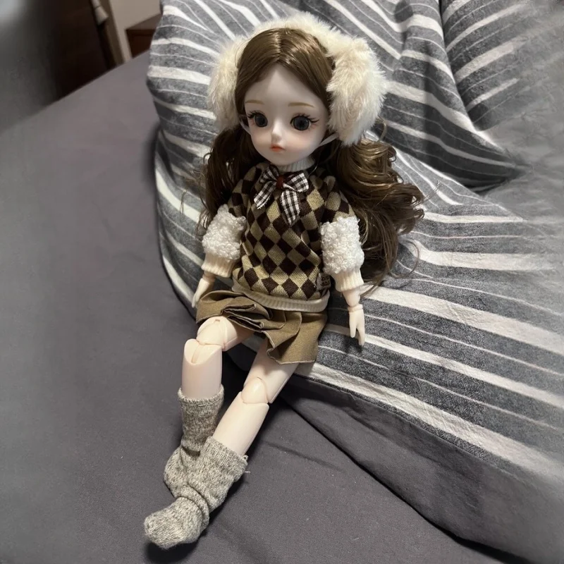 In Stock 1/6 Sd 30cm Bjd Doll With Clothes Long Hair High Heel Dress Up Bjd Dolls Elegant Attractive Eyes