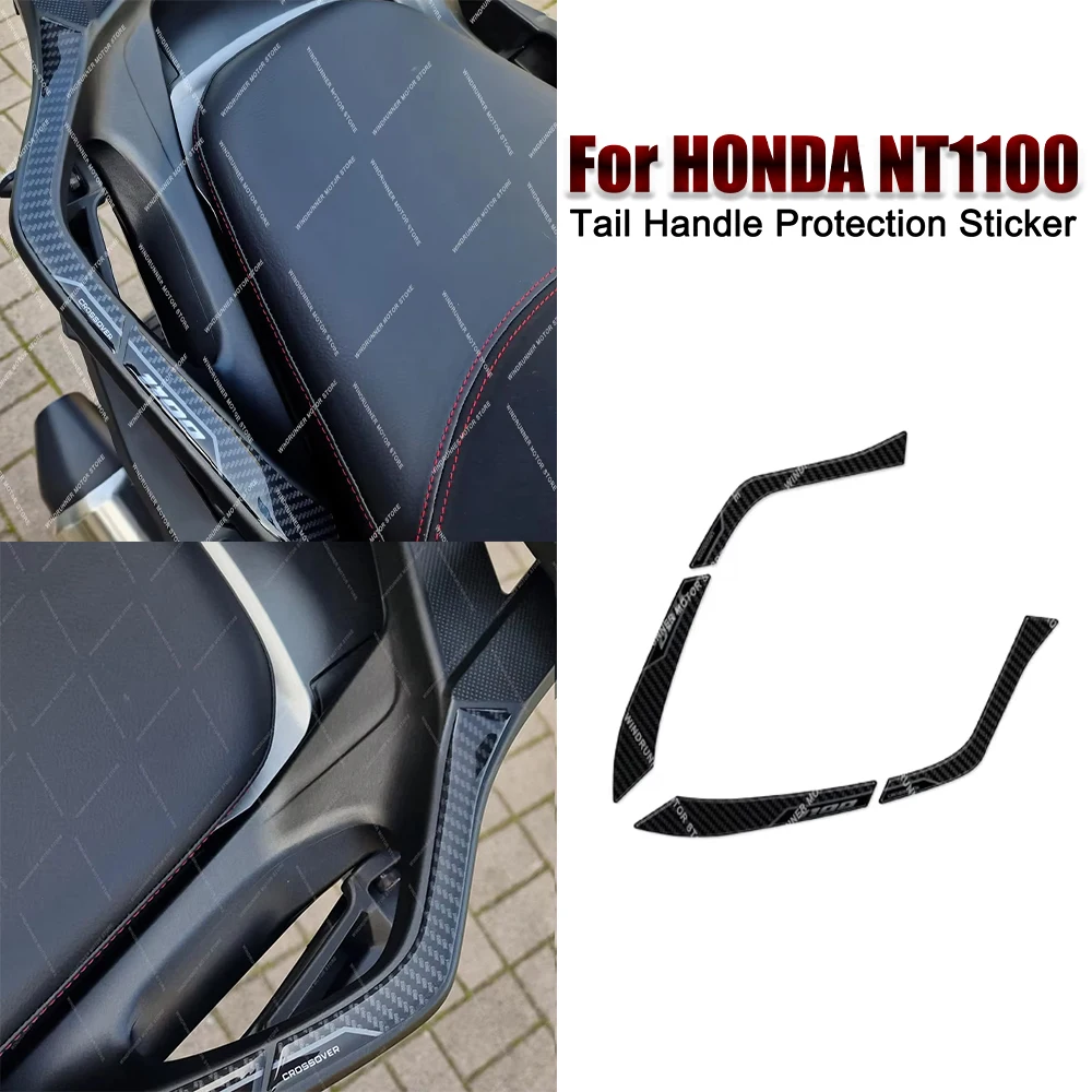 For Honda NT1100 nt1100 Motorcycle Accessories Motorcycle Tail Handle Protection 3D Sticker Waterproof Decorative Sticker