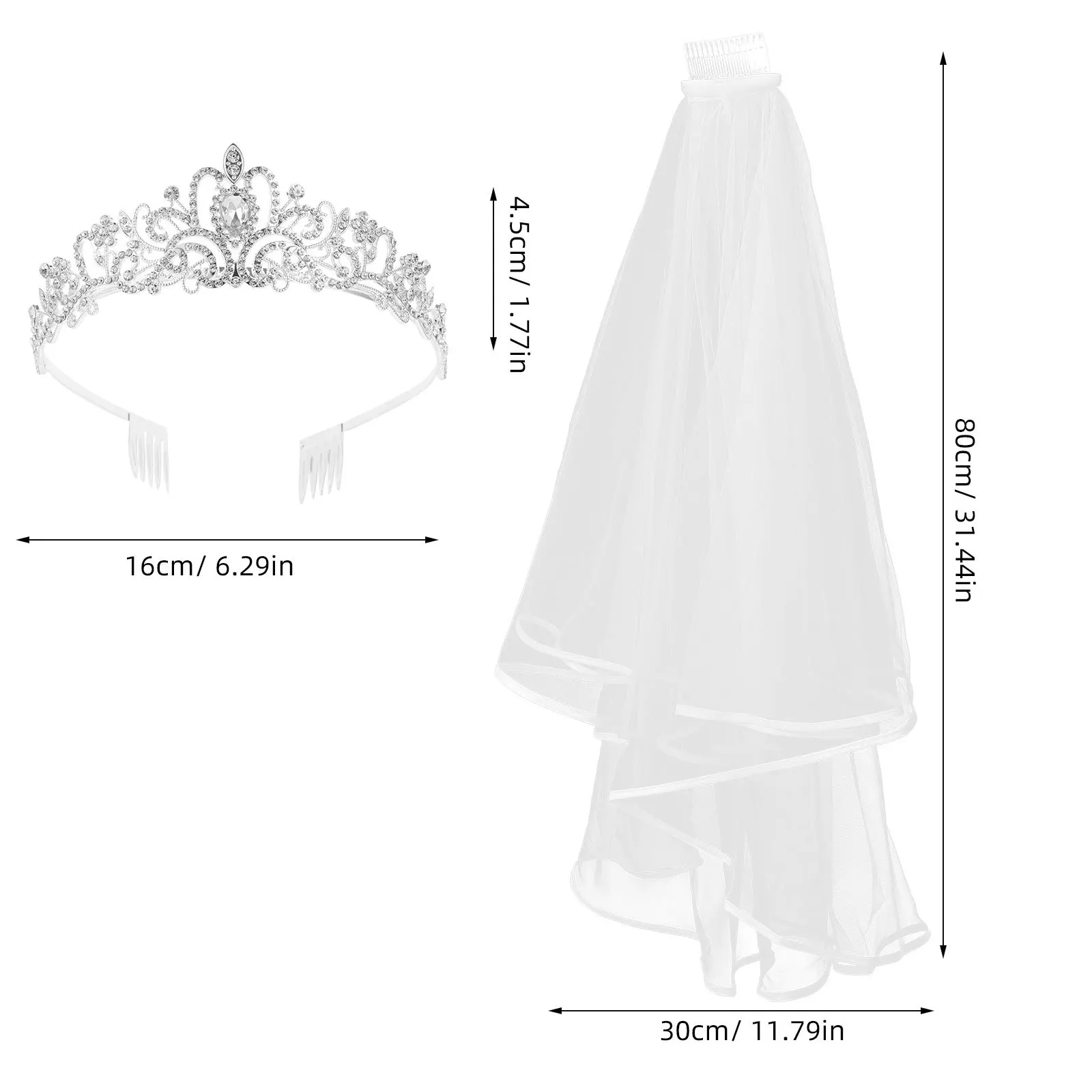 ラインストーンティアラ 1 セットウェディングクラウンヘッドバンド花嫁エレガントな帽子特別な機会装飾ギフトティアラ花嫁のための