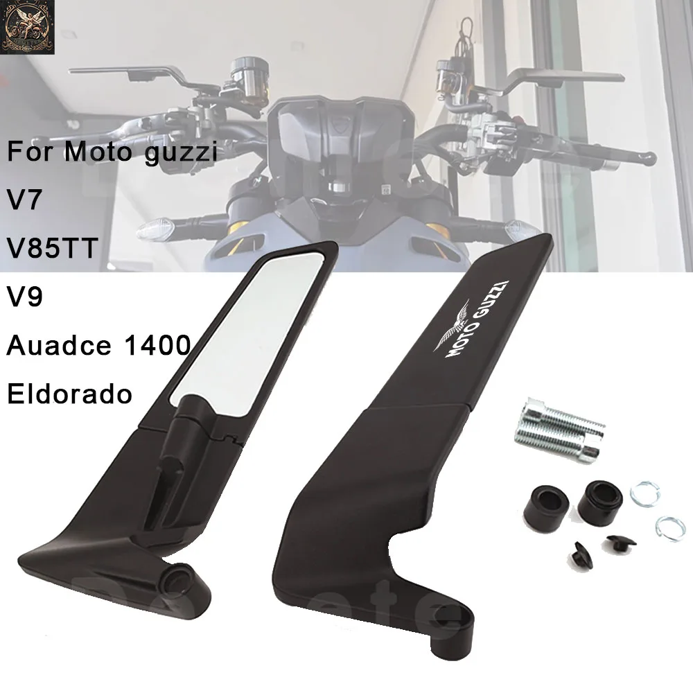 Motocicleta Stealth Winglets Espelho Caps, Buraco Espelho, Acessórios para Moto Guzzi V7, V85TT, V9, Auadce 1400 Eldorado, M8, M10