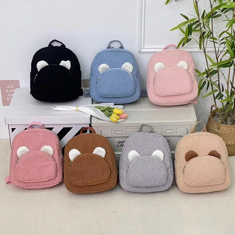 Plush Kids Backpack for Boy Kindergarten Backpack Toddler Backpacks Cartoon Backpack School Bags Class Bags for Girl Mochila Sac