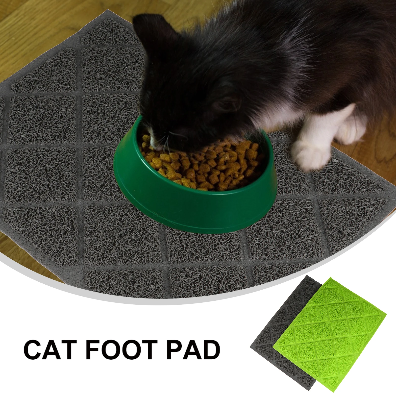 

2 Pcs Pet Food Mat Durable PVC Anti Skid Feeding Placemat Absorbent Litter Pad Dog Cat Pet Supplies Storage Friendly