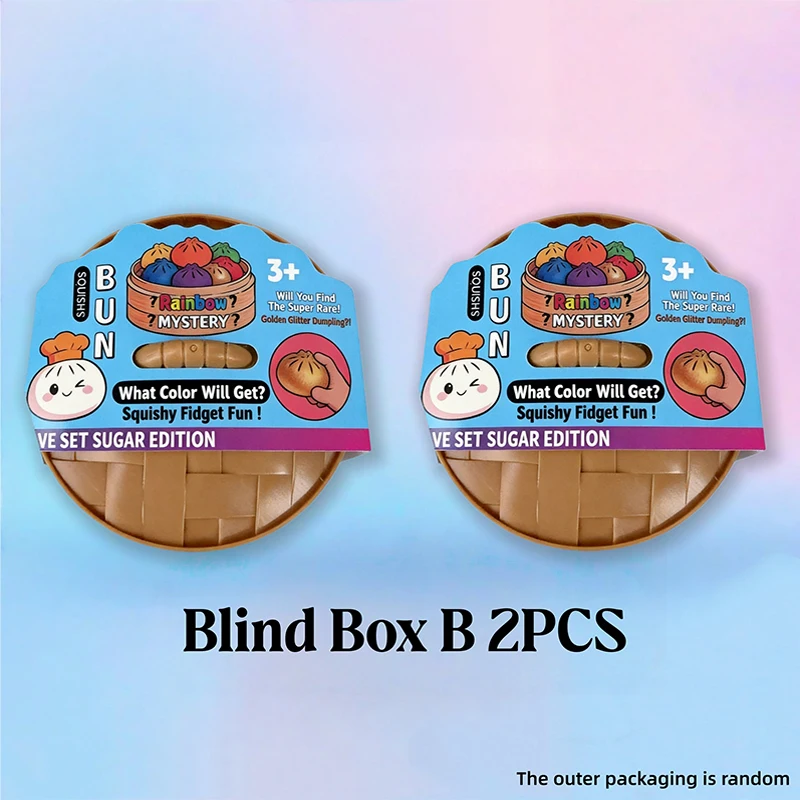Expression Squishy Dumpling Pinch Zufällige Überraschungsbox Quetsch-Druckball Langsam Rückfedernder Weicher Büro- und Heimdekorationsartikel Geschenk für Kinder und Erwachsene