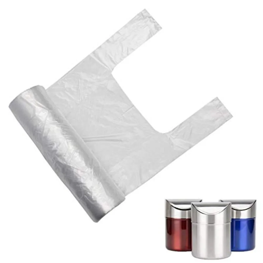 

Мини-пакеты для мусора 1,6 л/0,4 гал - 200 штук, маленькие прозрачные пакеты для мусорных баков, для столешниц, рабочих столов, косметических отходов и кухонных отходов, размер L