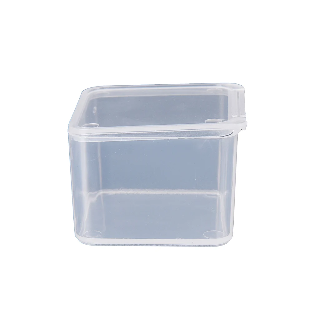 1Pc Compartments Clear Nail Art Gel Polish Remover Cleaning Cotton Pad Swab Container Organizer Holder Storage Box