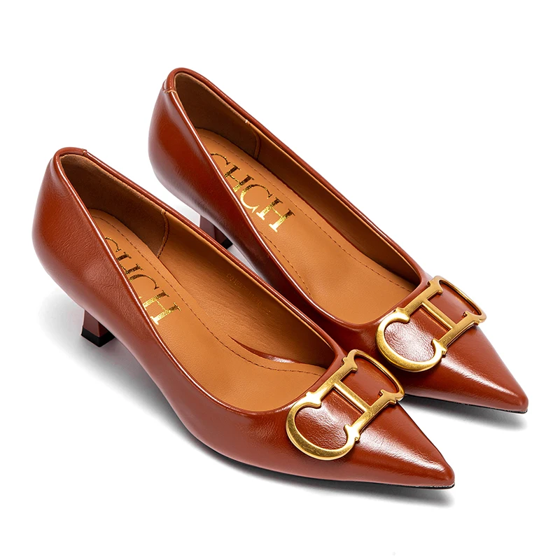 Women\'s Shoes Pointed Toe High Heels Patent Leather Dress Heels Boat Shoes Wedding Shoes Large Size 34-40