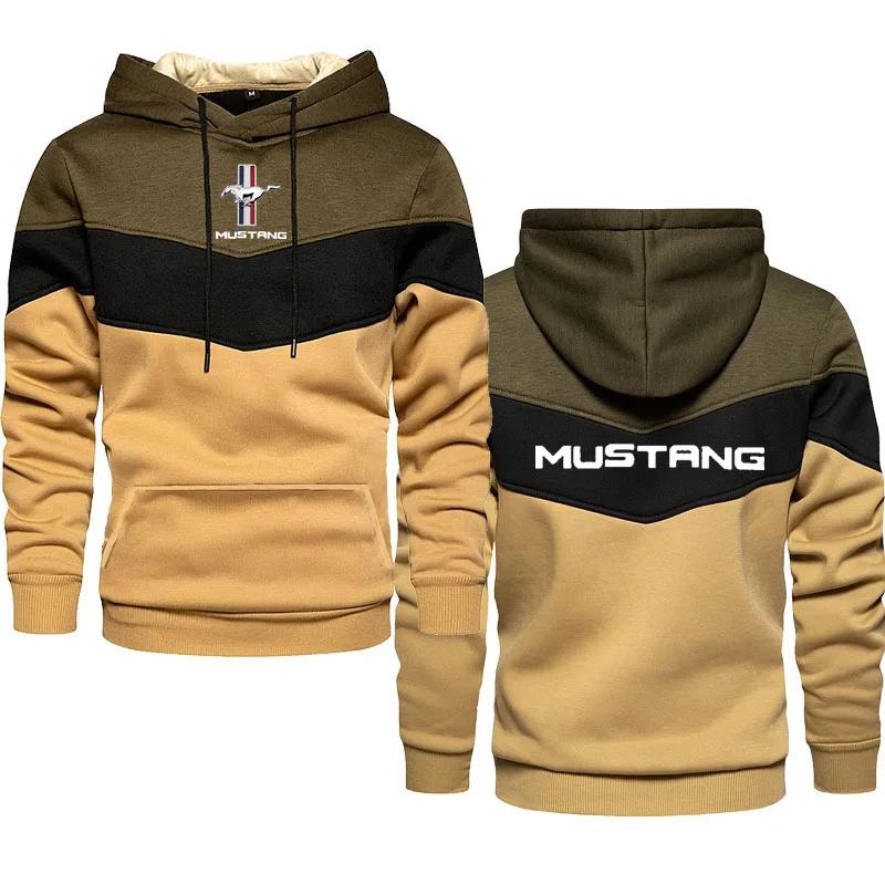 Spring Autumn brand hoodies unisex Mustang printed street men\'s loose super Dalian hoodie sweatshirt pullover top