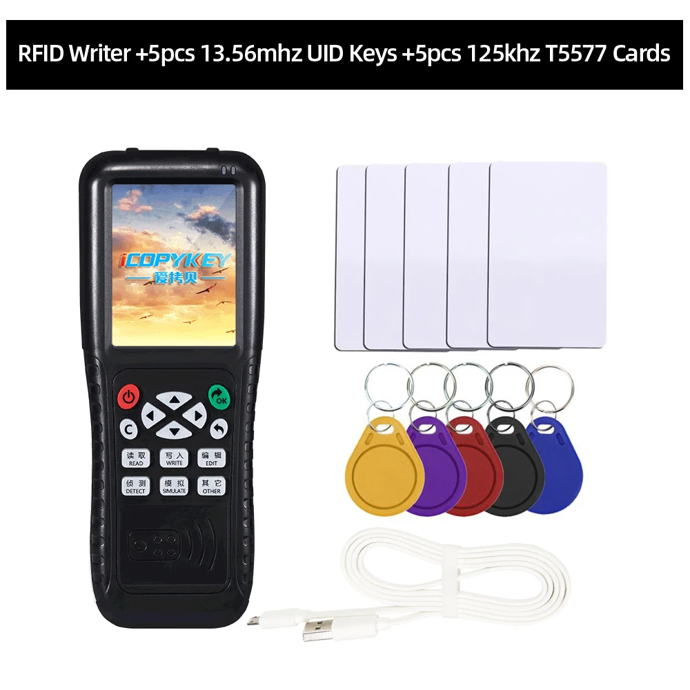 5YOA NFC Smart Card Reader Schrijver RFID Copier 125 KHz 13.56 MHz USB Fob Programmeur Kopie Gecodeerde Sleutel met Voice Broadcast X100