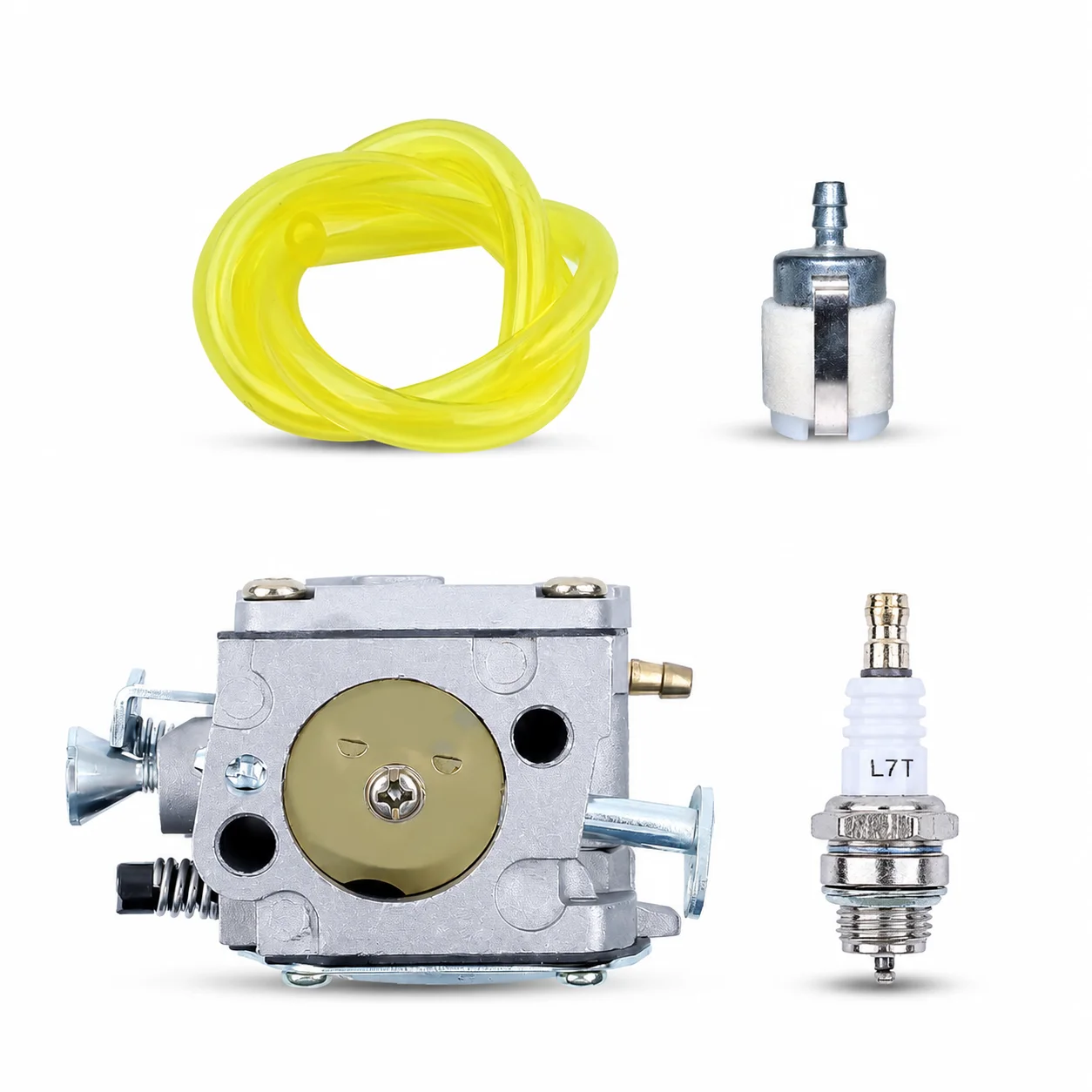 Carburetor Carb w/ Fuel Line Filter L7T Spark Plug Tune Up Kit for Husqvarna 61 268 272 272XP Chainsaw Replacement Spare Parts