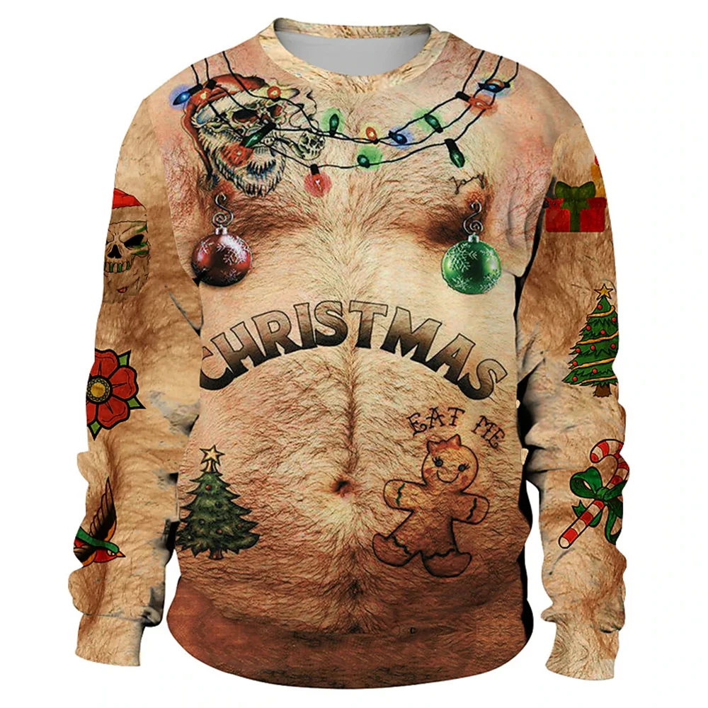 Men Women Ugly Christmas Sweater Funny Humping Reindeer Climax Tacky Christmas Jumpers Tops Couple Holiday Party Xmas Sweatshirt