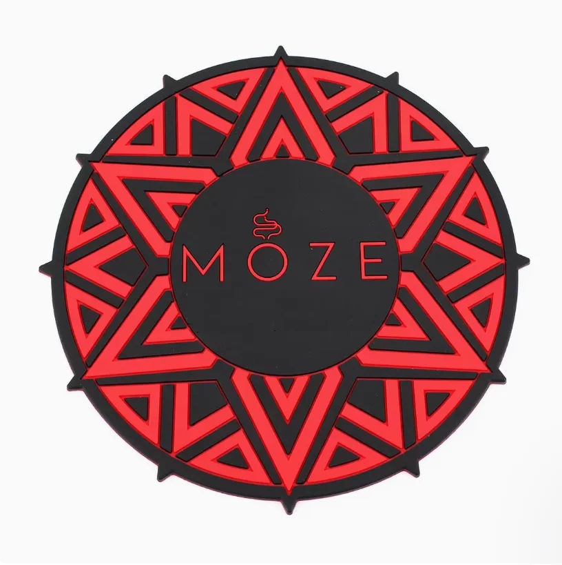 حصيرة الشيشة المضادة للسقوط من Moze Bowl Coaster - وسادة سيليكون تمنع أنابيب المياه، مقاومة للحرارة وسهلة التنظيف
