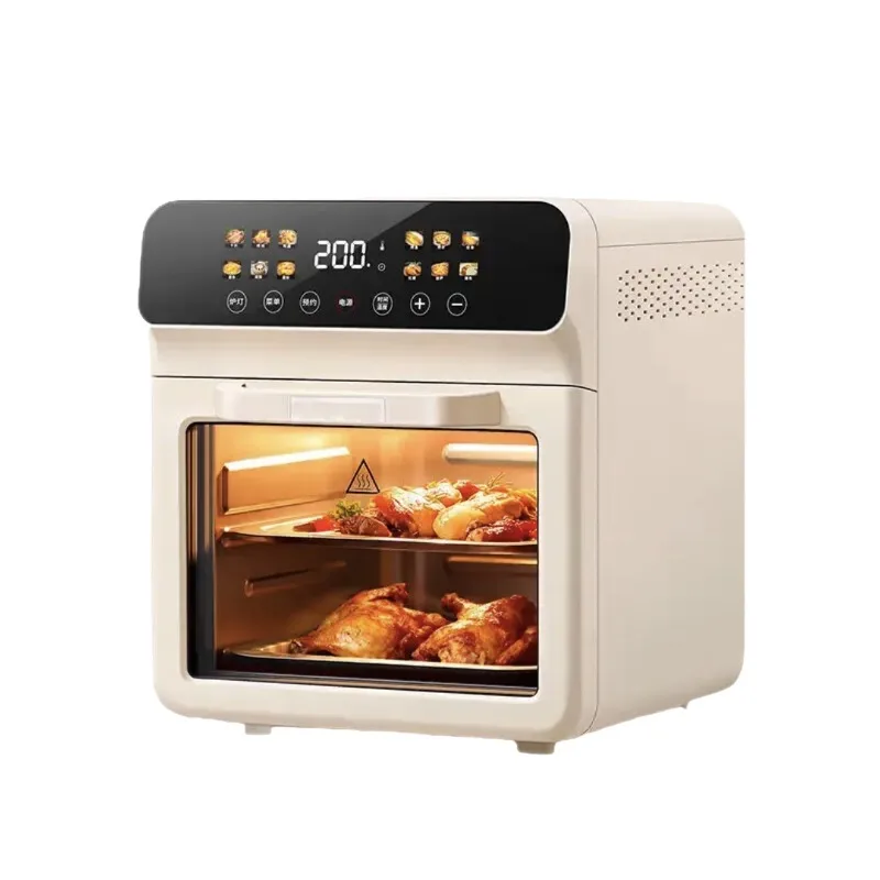 Small Smart Air Fryer Oven, Household Flat Bake Design, Non-flip Operation, Multifunctional Electric Cooker for Daily Baking