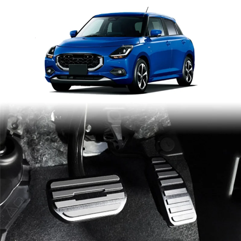 

Стильные автомобильные накладки на педаль акселератора, алюминиевый сплав для Suzuki Swift ZC/ZD Series 2024+, противоскользящая наклейка на тормоз