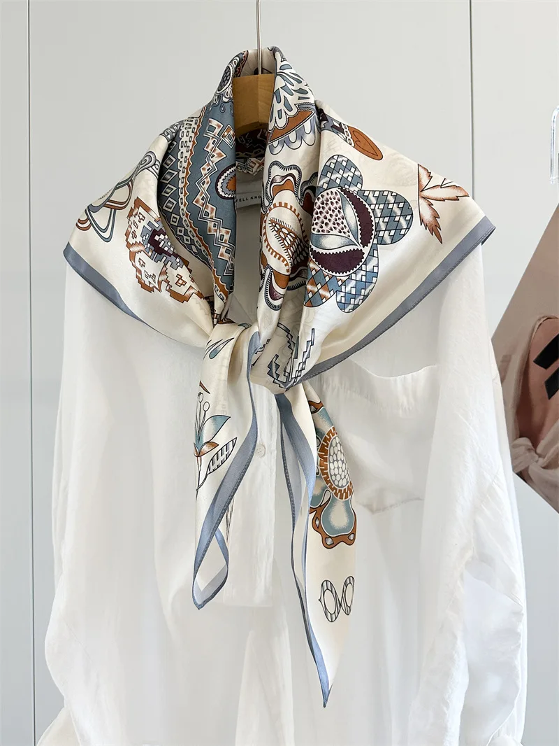 Horse Print Women 90CM Bandanas 90 Shawls Bag Belt Decoration Head Hair Accessories Valentine's Day Gift view 4