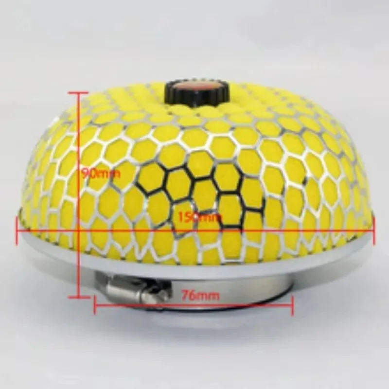 VYL for Car Cold Air Intake Auto Professional Universal 76mm Air Filter High Flow Air Purifier Mushroom Head Washable Cleaner