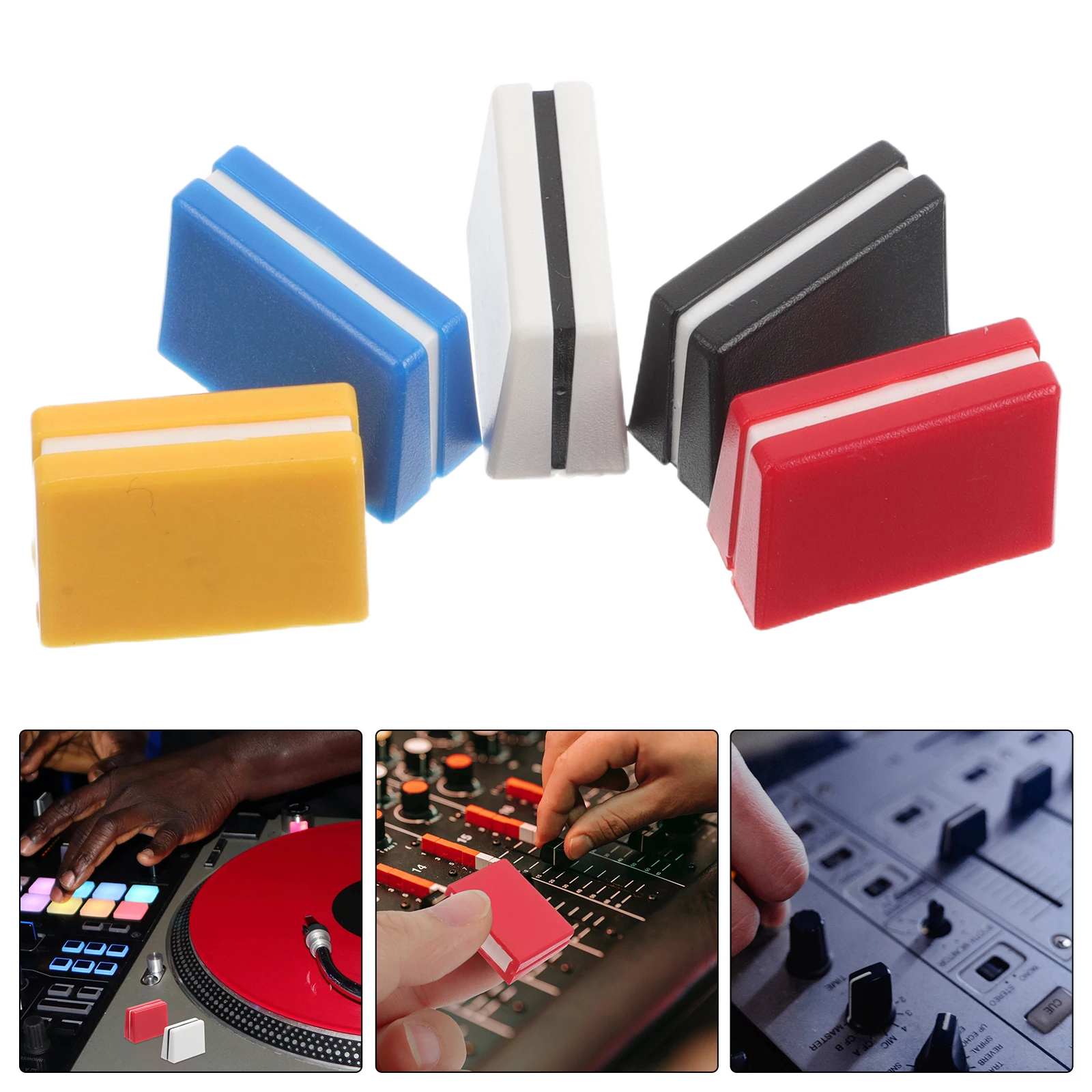 

10 Pcs Mixer Accessories Sound Console Parts Fader Plastic Slider Cap Replacement