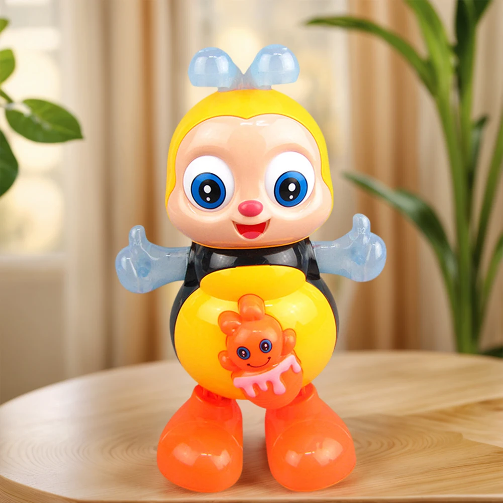 Electric Dancing Bee Toys W/ Music & Lights Cartoon Swinging Bee Toy Interactive Baby Bee Toy Educational Toy Boys Gils Kid Gift