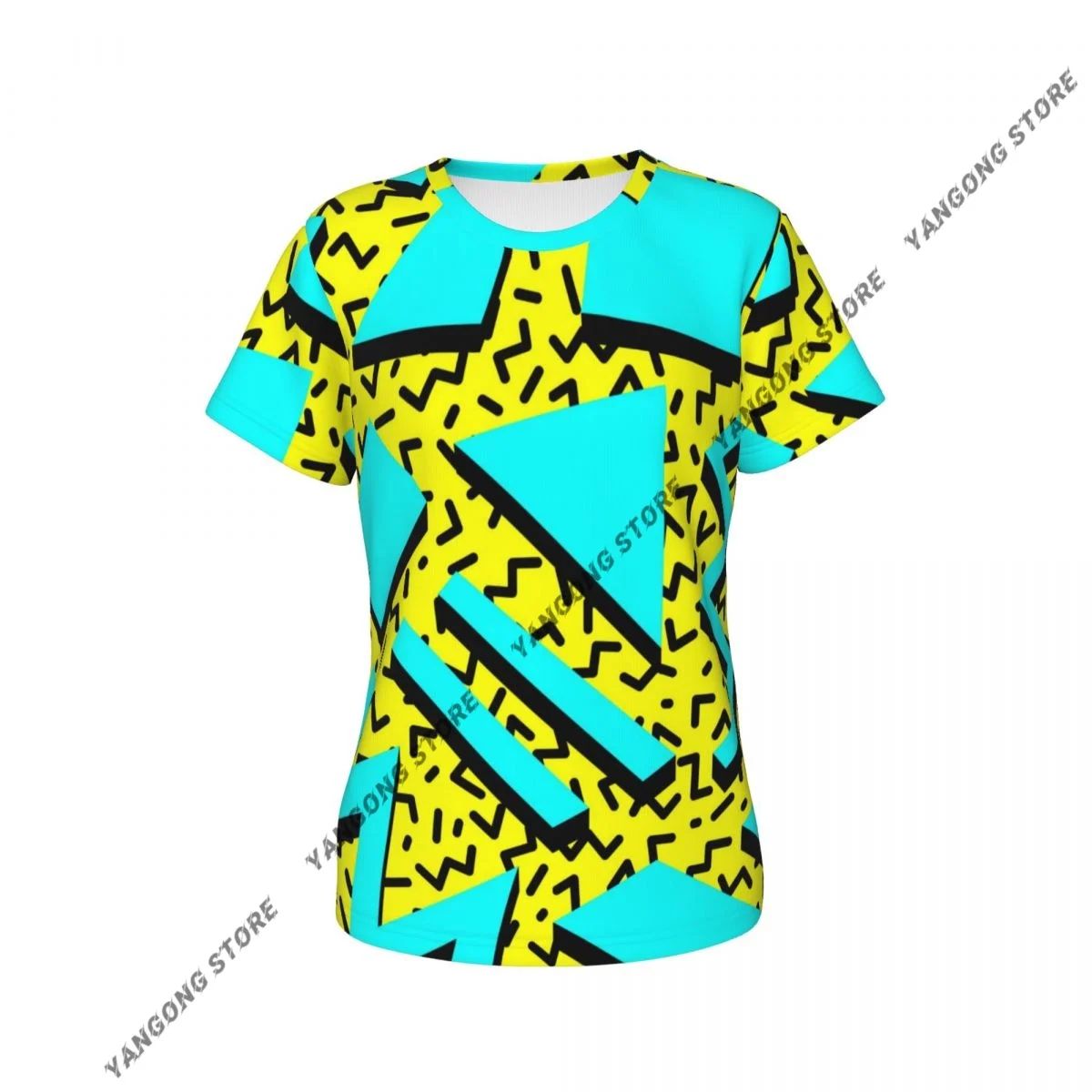 Frauen T-shirt damen lässig Retro Memphis Stil weibliche T-shirt kurzarm T-shirt sommer dünne tops