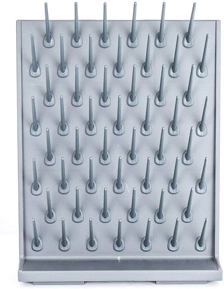 Racks Pegboard Bench-top Wall-Mount Laboratory Glassware Cleaning Polyethylene Equipment (52 Grey)