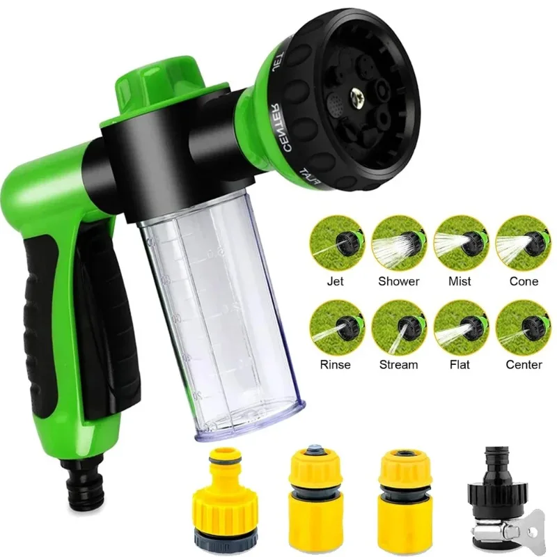 

8 in 1 Dog Shower Sprayer Pet Bath Cleaning Cat Dog Shower Gun High-pressure Hose Nozzle Foam Garden Car Animal Dog Wash Tool