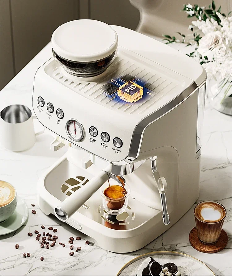 # l Semi Automatic Espresso Cafe Machines professional Commercial Express Espresso Coffee Machine with Grinder - view 5