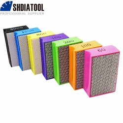 SHDIATOOL Diamond Polishing Pads Hand Tool Grain 60-3000 Granite Stone Grinding Resin Sanding Disc Concrete Glass Foam Backer