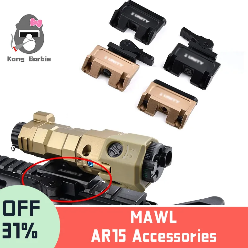 

WADSN RAXIS For Metal MAWL Tactical Red Dot Sight High Power Green Laser Pointer Mount 20mm Rail Fast QD Lever AR15 Accessories