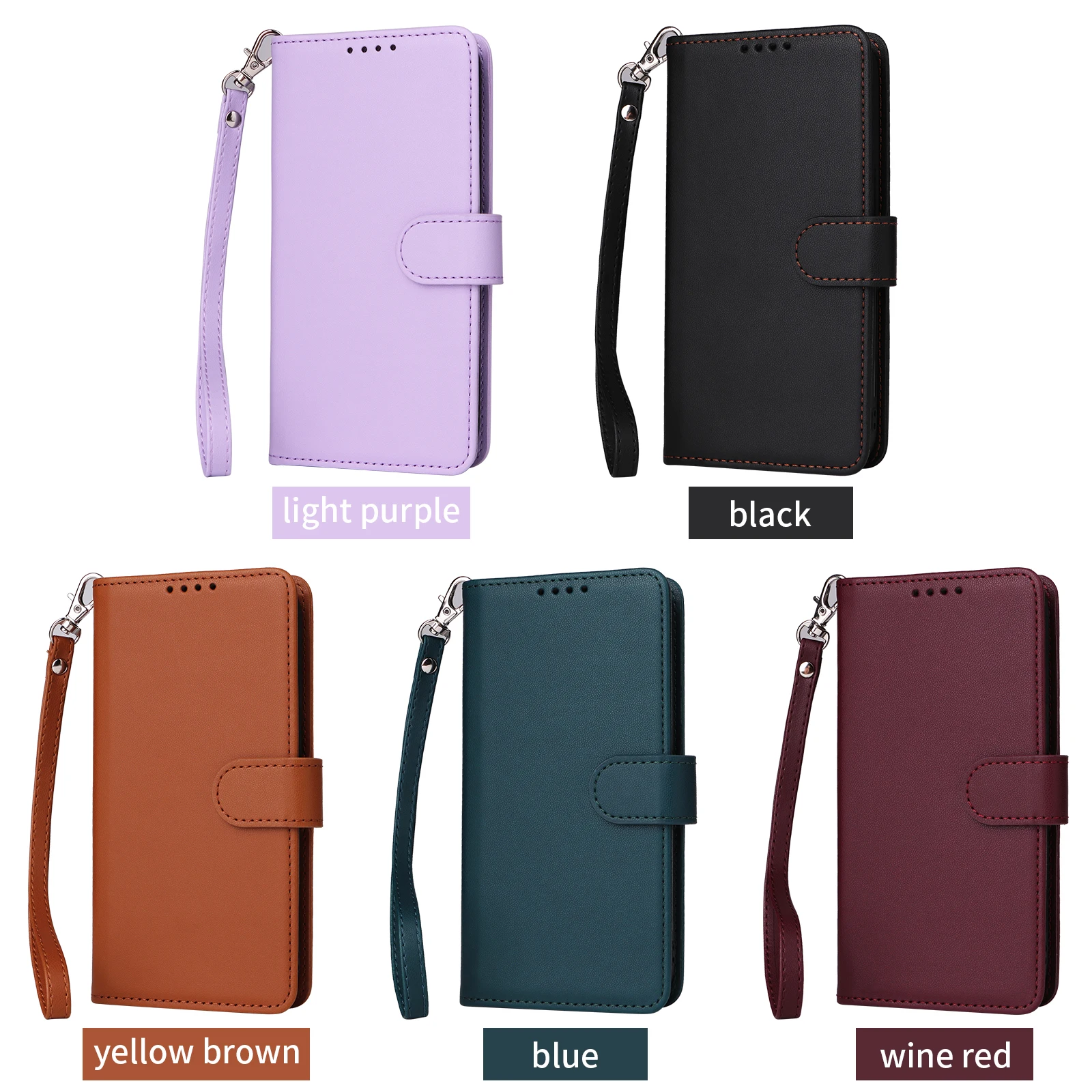 2 in 1 Magnetic Cards Solt Wallet Leather Case For Xiaomi Redmi Note 13 Pro Plus 12 13C 13T C65 POCO X6 5G Stand Bag Strap Cover