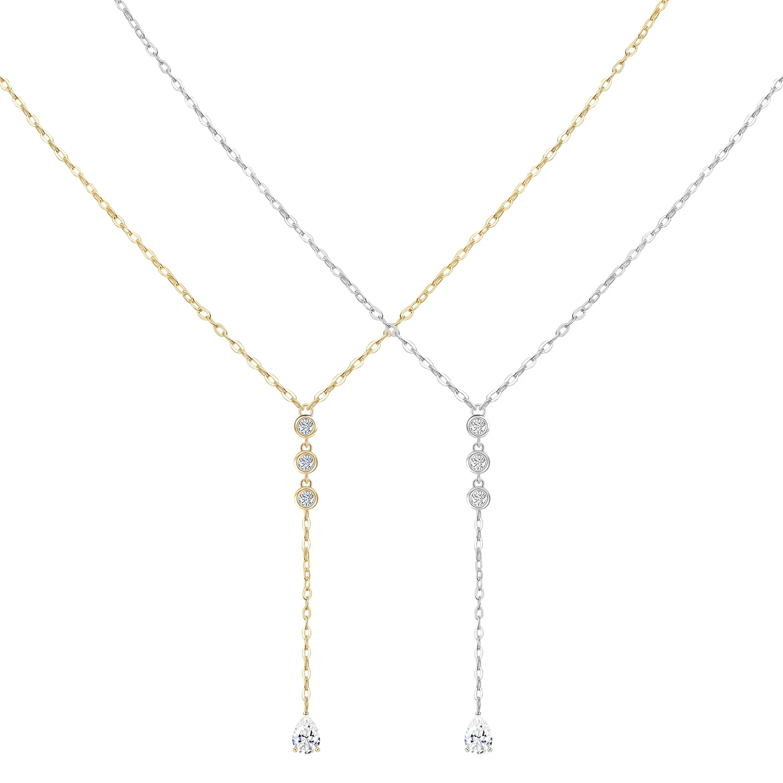 

Moissanite Pendant Necklace for Women D Color VVS1 Clarity S925 Sterling Silver Plated 18K White Gold Valentine's Day Jewelry